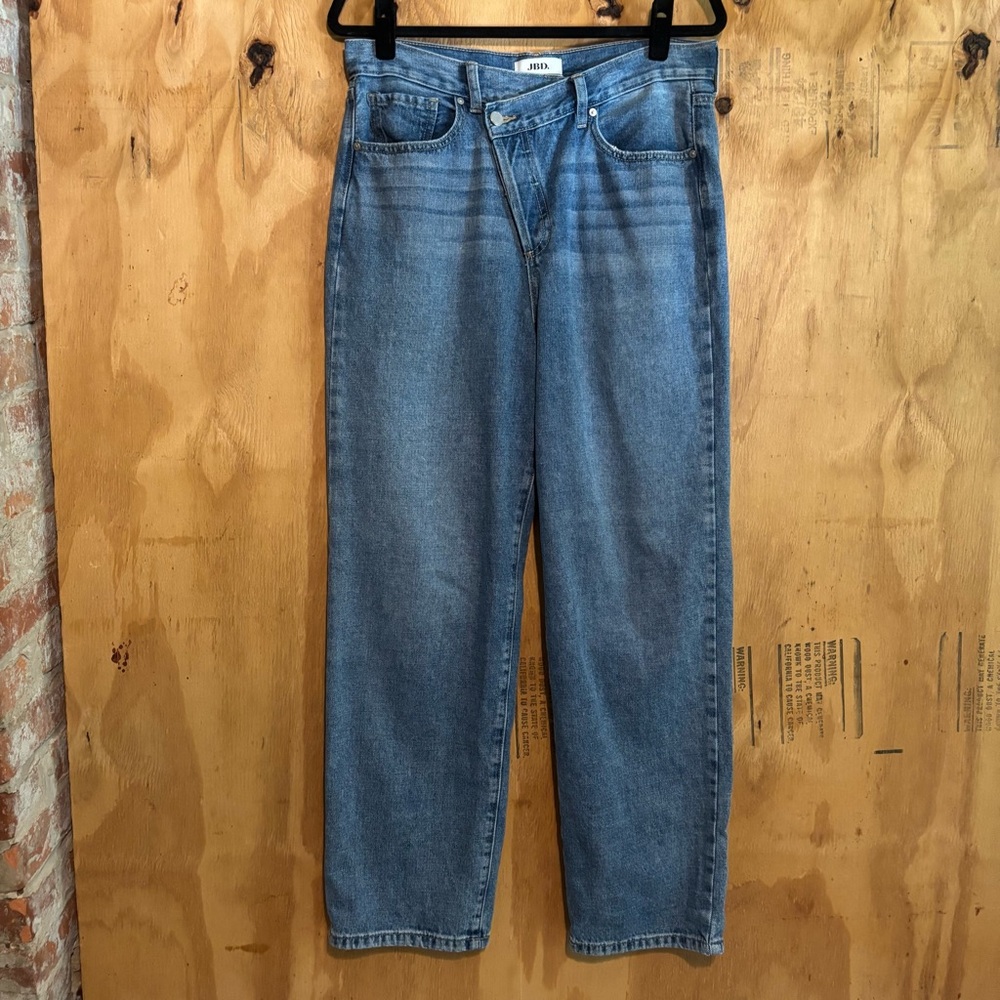 JBD Criss Cross Straight Leg Jeans Denim Size 30 100% Cotton